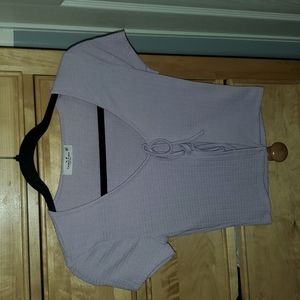 NWOT- Rebellious Dreamer cropped Tie Top- XS- Lilac purple